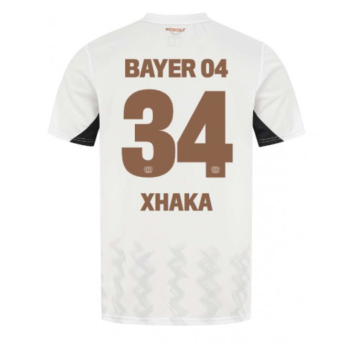 Dres Bayer Leverkusen Granit Xhaka #34 Gostujuci 2024-25 Kratak Rukav